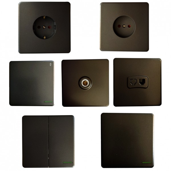 پریز آنتن دومنظوره خیام الکتریک مدل خیام مشکی